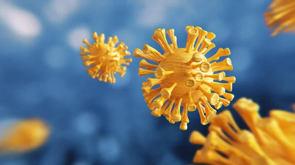 Coronavirus 2019-nCov romanı Coronavirus kavramı 3 boyutlu yorumlama