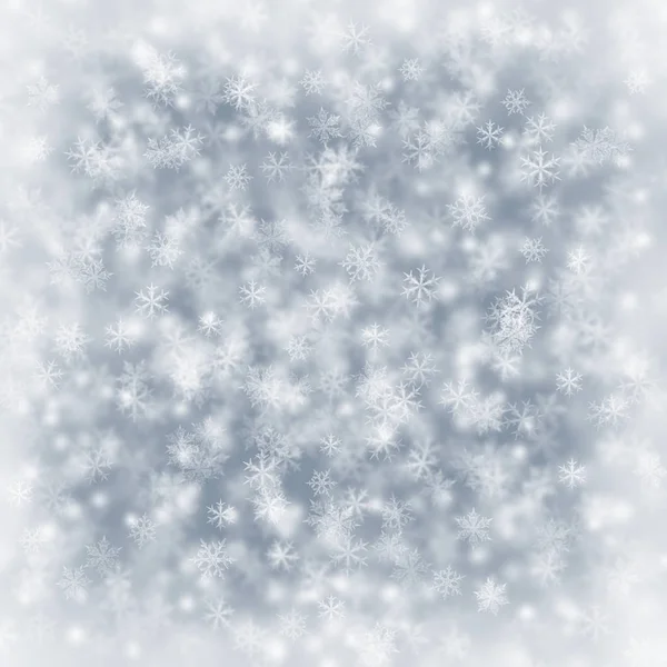 Kerst frame met sneeuwvlokken — Stockfoto