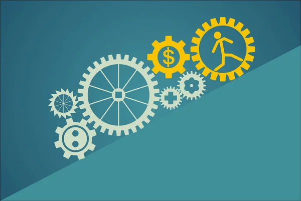 Gears ile işçi ve içeri para simge kümesi