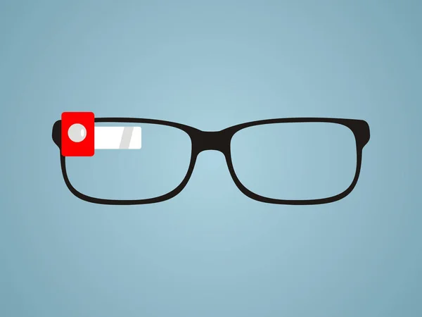 Smart Brille. Kommunikationstechnologie. grauer Hintergrund. Vektorillustration. — Stockvektor