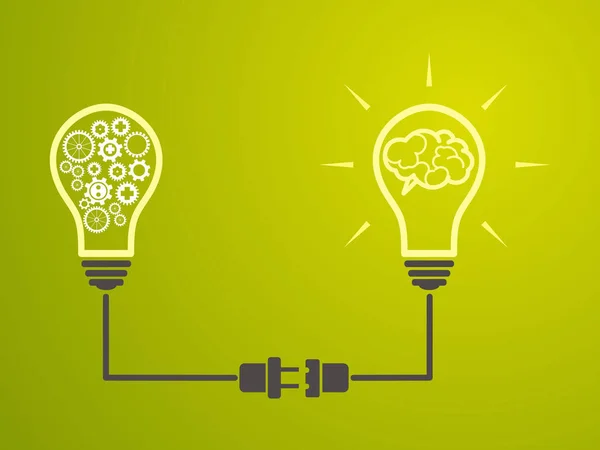 Fikir kavramı - akkor lambalar birbirine bağlı