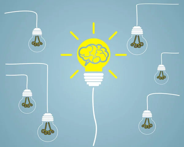 Fikir kavramı - teller üzerinde akkor ampuller