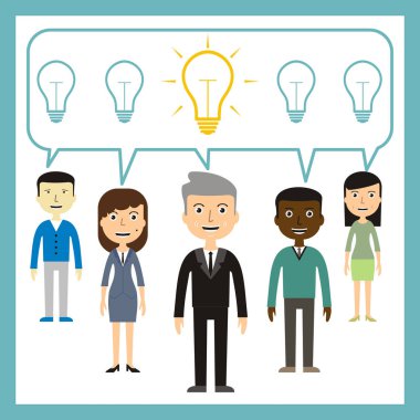 ekip çalışması kavramı. Liderlik kavramı