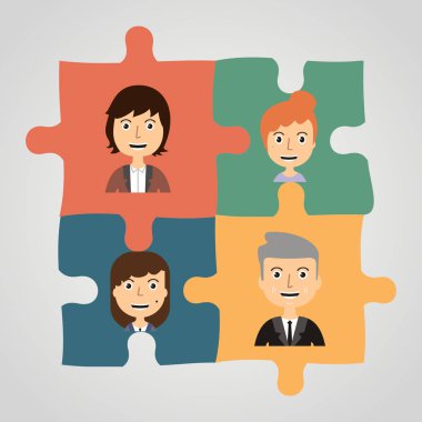 İnsanlar ile bulmacalar. Kavram iletişim. 