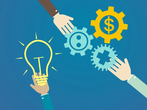 Düz tasarım illüstrasyon kavramlar fikir, pazarlama, brainstor için