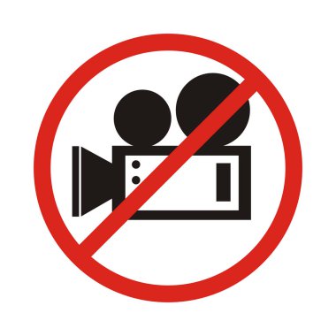 Video kamera yok gibi. vektör çizim
