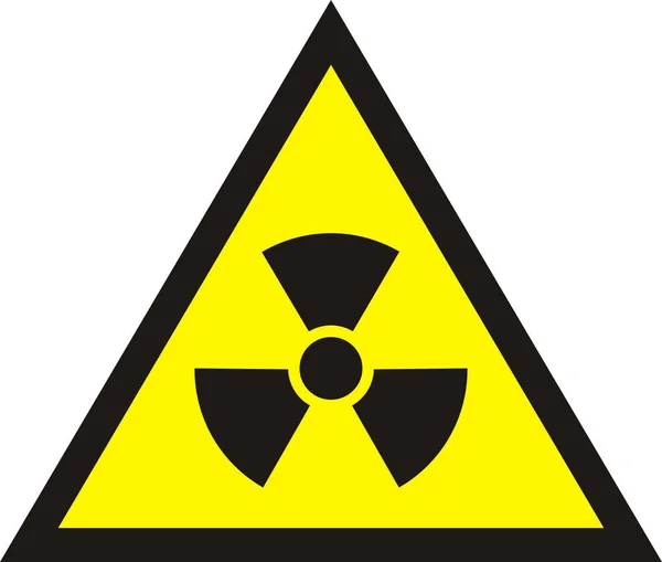 Nükleer radyasyon sembolü - radyoaktif oturum içinde sarı renk ISO