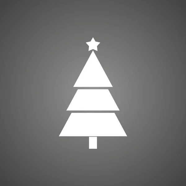 Christmas tree flat icon — Stock Vector