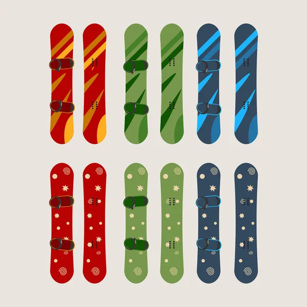 erkek ve kadın snowboard kümesi. vektör çizim