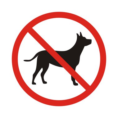 Köpek işareti yok, vektör çizimi