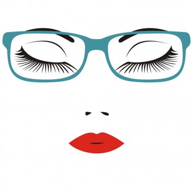 Gözlüklü güzel yakından