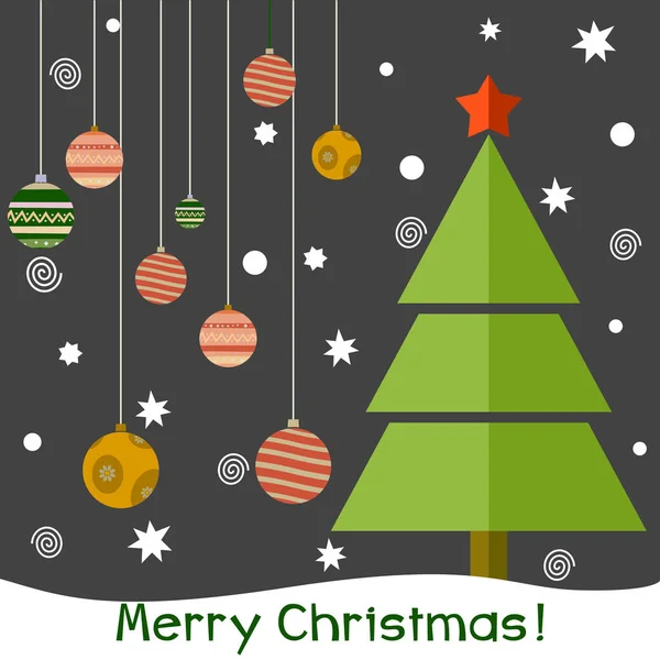 Vektör çizim Noel köknar ağacı.