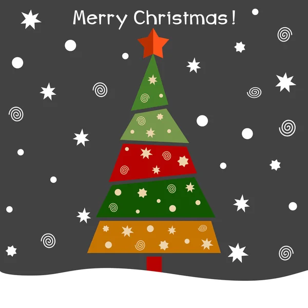 Vektör çizim Noel köknar ağacı.