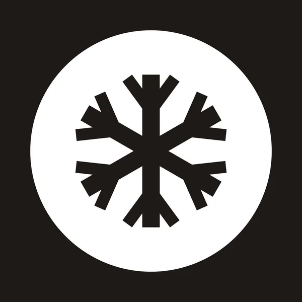 Copo de nieve icono plano . — Vector de stock