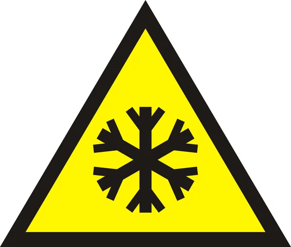 Знак холодного попередження, Векторні ілюстрації — стоковий вектор
