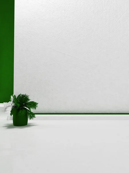 Planta no vaso, 3d — Fotografia de Stock