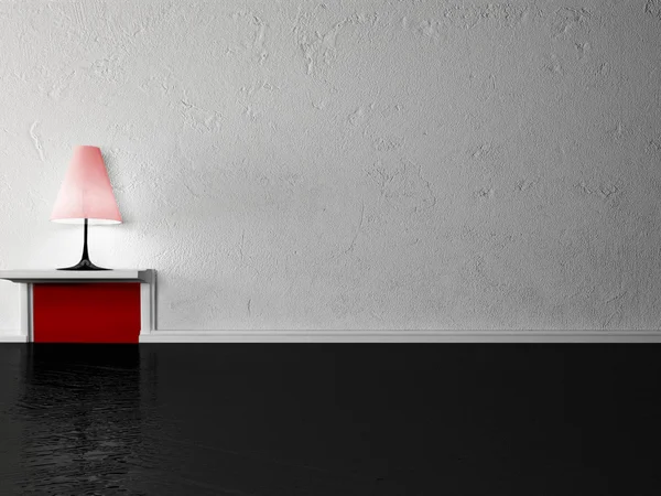 Lamp op tafel, 3d — Stockfoto
