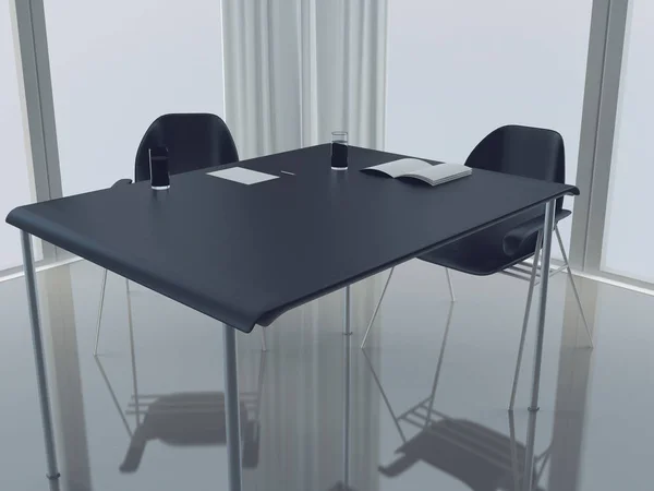 Moderne stol i rommet, 3d – stockfoto
