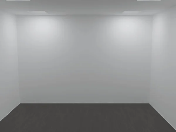 Пустая комната с лампами, 3d — стоковое фото