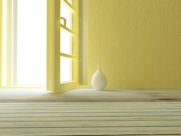 Vase near the window, 3d — Stock Photo, Image