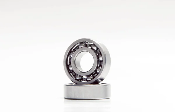 Two metal bearings on the white — Stock Photo, Image