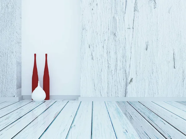 niş, 3d render üç vazolar