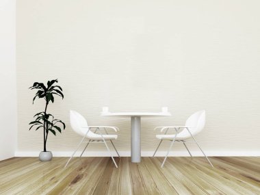 odasında, 3d modern sandalye 