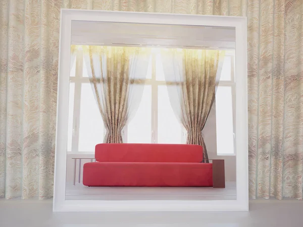 Canapé moderne dans la chambre, 3d — Photo