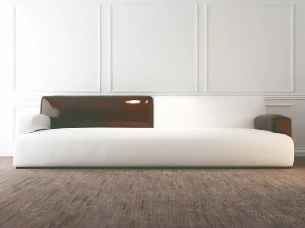 Sofa im Zimmer, 3d — Stockfoto