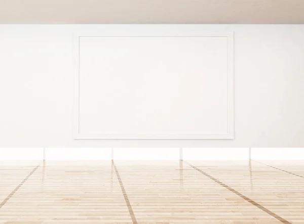 Cameră goală cu o imagine de ansamblu pe perete, 3d — Fotografie, imagine de stoc