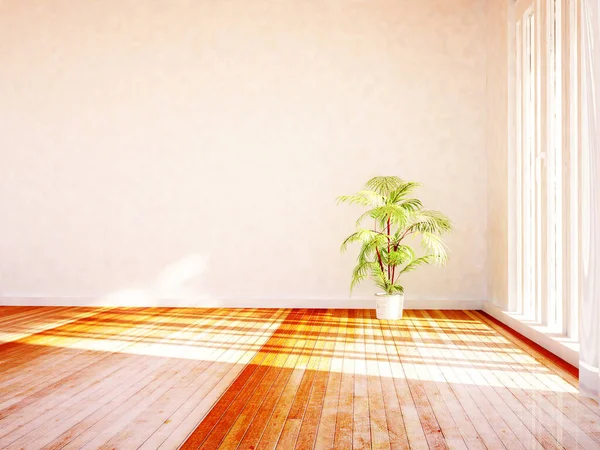 Odada Yeşil Bitki Boyutlu Kırmızılaştırma — Stok fotoğraf