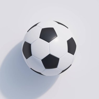 Beyaz arkaplan renk üst görünümü üzerinde futbol. asgari spor fikri.