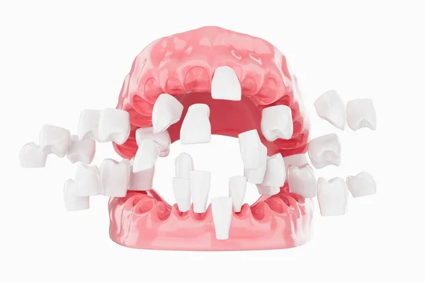 Zamknij Explode Beauty Zębów Opieki Zdrowotnej Białym Tle Wybiórcze Skupienie — Zdjęcie stockowe