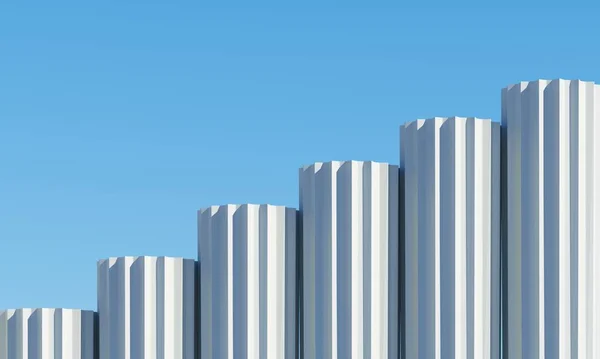 Concrete Vorm Gebouw Met Schaduwen Lucht Achtergrond Minimale Architectuur Ideeën — Stockfoto