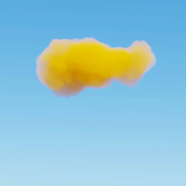 Κίτρινο Σύννεφο Που Επιπλέει Στον Ουρανό Ελάχιστες Ιδέες Αποτύπωση — Φωτογραφία Αρχείου