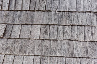 Eski ahşap çatı kiremitleri. ahşap kiremitlerin dokusu