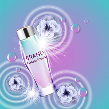 Kamelya ayıklayın. paket kozmetik tasarım, reklam, tasarım şablonları