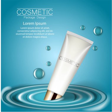 Nemlendirici yüz kremi paket kozmetik tasarım, reklam, tasarım şablonları