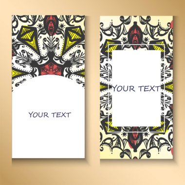 Şablonları ayarlamak. Ticari Kartlar, davetiyeler ve afişler. Çiçek mandala desen ve süsler. Oryantal tasarım düzeni. Asya, Arapça, Indian, Osmanlı motifleri.