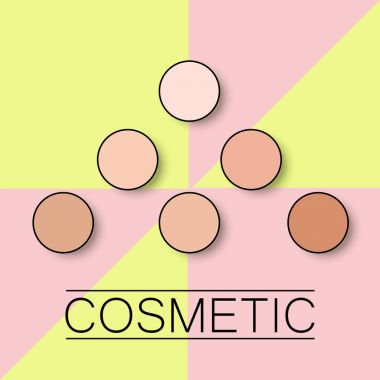 Temel şablon tasarım ambalaj kozmetik Üstten Görünüm