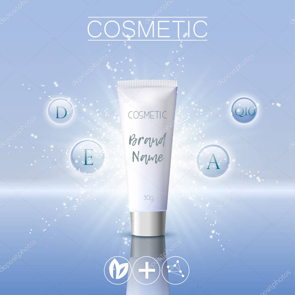 Moisturizing face cream package cosmetics design, ads, templates for design serum collagen solution vitamin cream concept