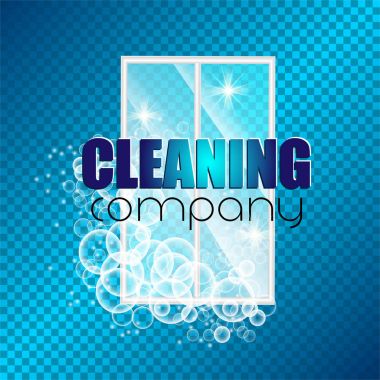 şablon tasarım kurumsal kimlik temizlik şirketi. Gerçekçi kabarcıklar köpük halinde çaldı. Vektör çizim