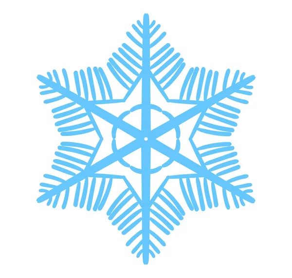 Ilustración del vector de copo de nieve. Simbolo de invierno. Icono de nieve — Vector de stock