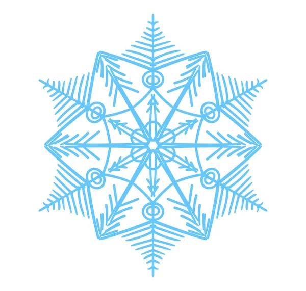 Ilustración del vector de copo de nieve. Simbolo de invierno. Icono de nieve — Vector de stock