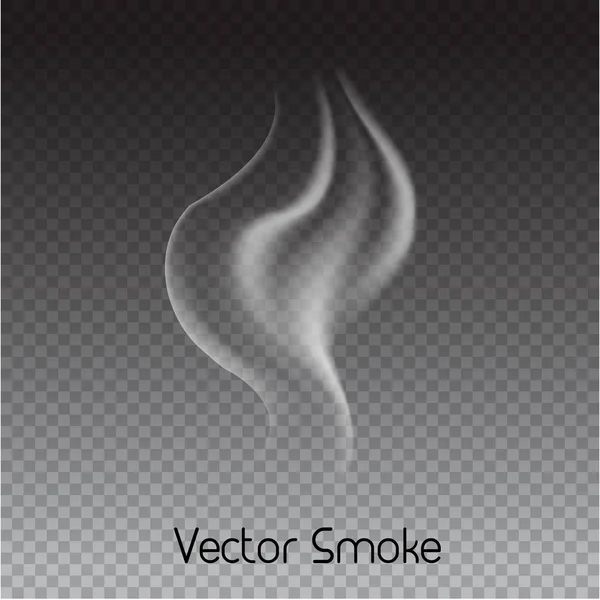 Humo del cigarrillo vector sobre fondo transparente. Humo aislado — Vector de stock