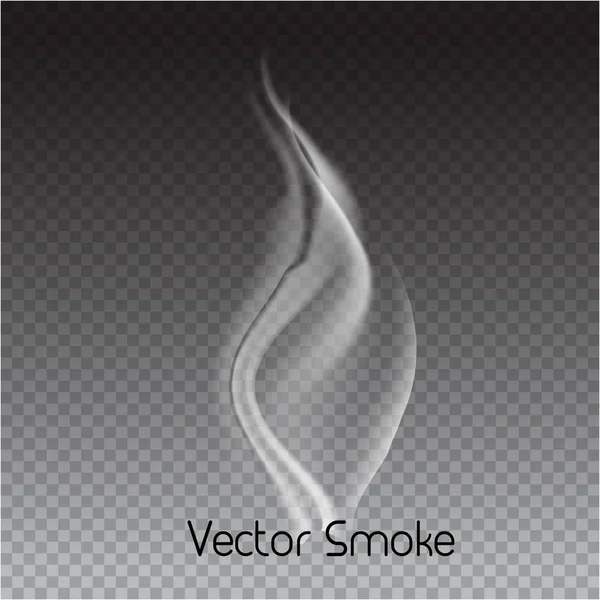 Humo del cigarrillo vector sobre fondo transparente. Humo aislado — Vector de stock