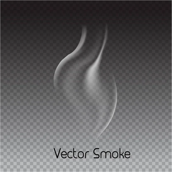 Векторный сигаретный дым на прозрачном фоне. Изолированный дым — стоковый вектор