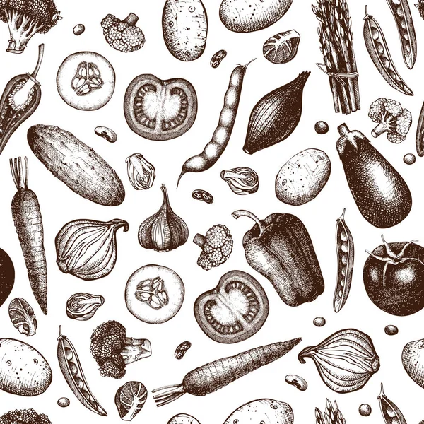 Ink hand drawn vegetables sketch — Stock Illustration Ink hand drawn vegetables sketch Vector Graphics