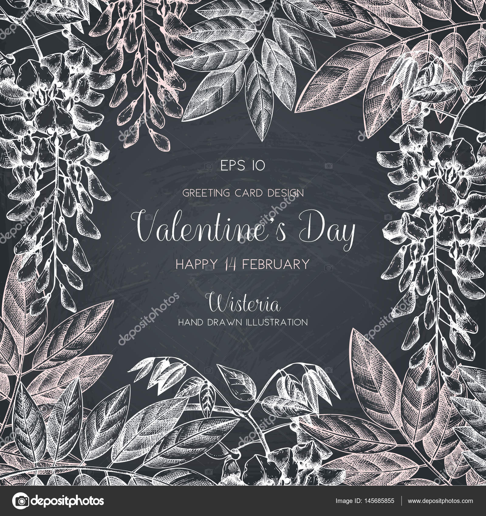 Floral Valentine's Day card Stock Vector Image by ©geraria 145685855