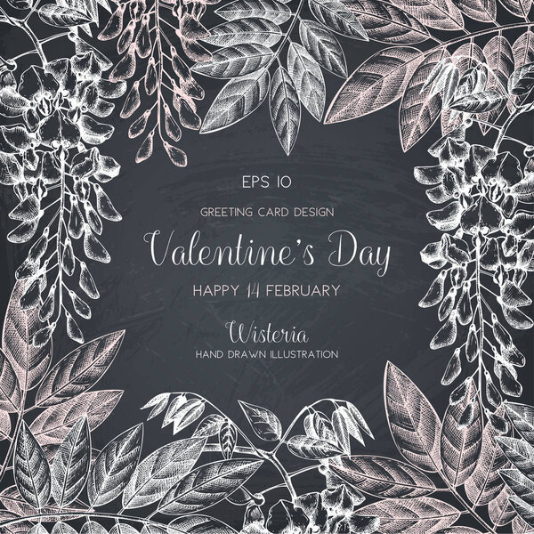  floral Valentine's Day card 